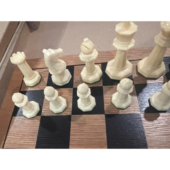 Vintage Drueke & Sons Chess Primer Game Complete Original Box Wood Collectible - Picture 5 of 16